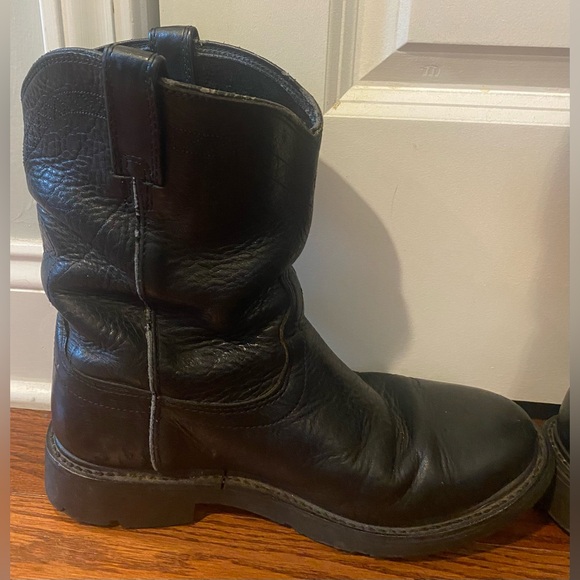 Ariat Sierra Work Boots Sz 11D Black Full-grain Leather ATS Stability System